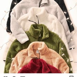 VS PINK Half Zip teddy Xs